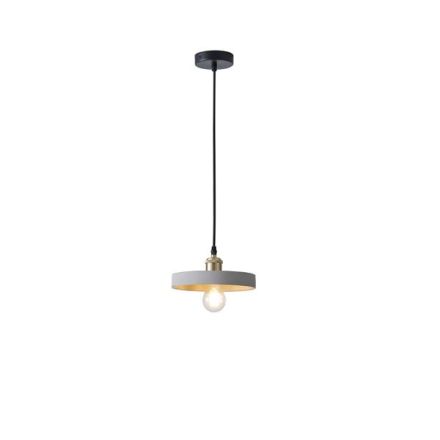 PENDANT LIGHT CONCRETE-METAL SINGLE LIGHT 1XΕ27 MAX 15W Ø210X1575mm GREY ARTE ILLUMINA YESO