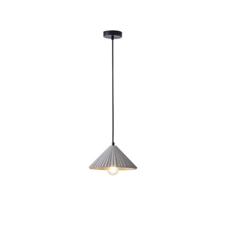 PENDANT LIGHT CONCRETE SINGLE LIGHT 1XΕ27 MAX 15W Ø250X1640mm GREY ARTE ILLUMINA PLATRE