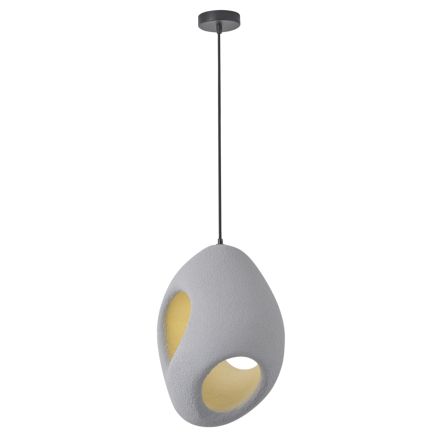 PENDANT LIGHT POLYESTERINE SINGLE LIGHT 1XE27 MAX 15W 290X290X410mm GREY ARTE ILLUMINA ALBA