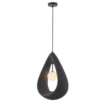 PENDANT LIGHT POLYESTERINE SINGLE LIGHT 1XG9 MAX 7W 330X200mm BLACK ARTE ILLUMINA DROPA