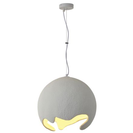 PENDANT LIGHT POLYESTERINE SINGLE LIGHT 1XE27 MAX 15W 400X400mm WHITE ARTE ILLUMINA ELIO
