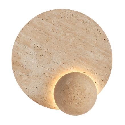WALL LAMP TRAVERTINE-GLASS LED 5W 600Lm 3000K 230X60X280mm ARTE ILLUMINA LITO