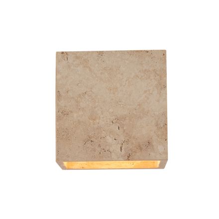 WALL LAMP TRAVERTINE-GLASS 1XG9 MAX 7W 120X120mm ARTE ILLUMINA LITO