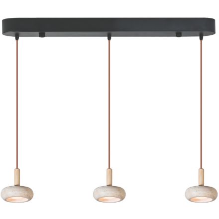 ΦΩΤΙΣΤΙΚΟ ΚΡΕΜΑΣΤΟ ΤΡΑΒΕΡΤΙΝΑ LED 3Χ5W ARTE ILLUMINA LITO
