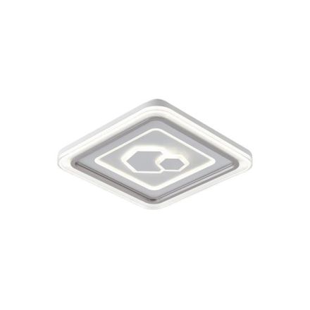 ΠΛΑΦΟΝΙΕΡΑ ΜΕΤΑΛΛΟ-ΠΛΑΣΤΙΚΟ LED 60W 4680Lm 3CCT(3000-4000-6000K) Φ490X50mm ΛΕΥΚΟ ARTE ILLUMINA MOTIVO