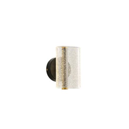 WALL LIGHT ACRYLIC LED 8W 720Lm 3000K 105X175mm SNOW PATTERN BLACK ARTE ILLUMINA SPARKY