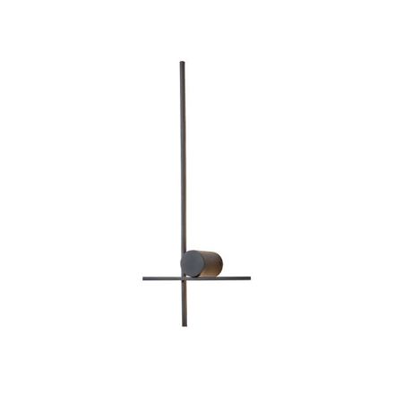WALL LIGHT METAL-ACRYLIC LED 12W 840Lm 3000K 600X260X60mm "RIGHT" BLACK ARTE ILLUMINA CLIO