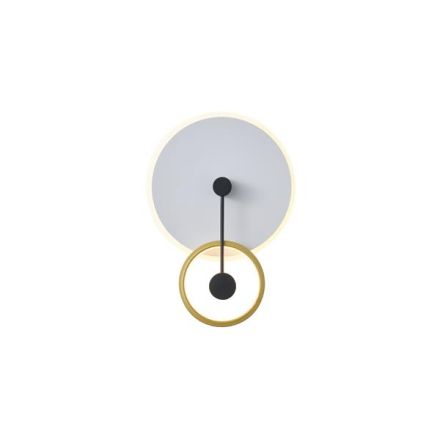 WALL LIGHT METAL-PLASTIC LED 16W 1000Lm 3000K 68X280X400mm GOLD ARTE ILLUMINA O CLOCK