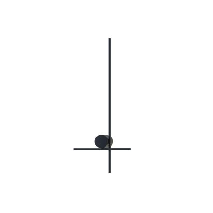 WALL LIGHT METAL-ACRYLIC LED 12W 840Lm 3000K 600X260X60mm "LEFT" BLACK ARTE ILLUMINA CLIO