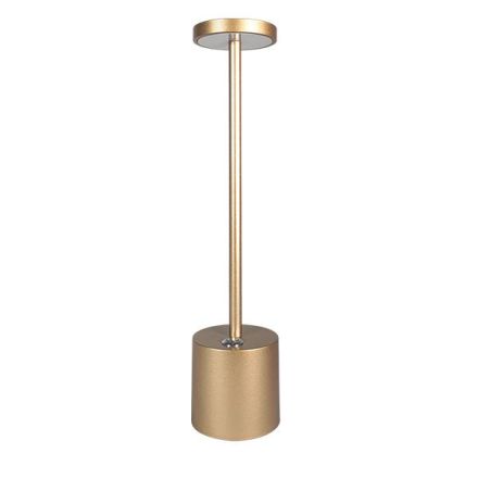 RECHARGABLE TABLE LIGHT ALUMINUM LED 4W 150Lm 3000K DIMMABLE Ø90X350mm GOLD ARTE ILLUMINA TABLO