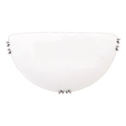 ΑΠΛΙΚΑ ΤΟΙΧΟΥ ΓΥΑΛΙ 1XΕ27 Max 15W Φ300x90mm ΛΕΥΚΟ-ΑΣΗΜΙ ARTE ILLUMINA PAROS