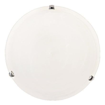 ΠΛΑΦΟΝΙΕΡΑ ΤΟΙΧΟΥ ΓΥΑΛΙ 1XΕ27 Max 15W Φ300mm ΛΕΥΚΟ-ΑΣΗΜΙ ARTE ILLUMINA ERIS