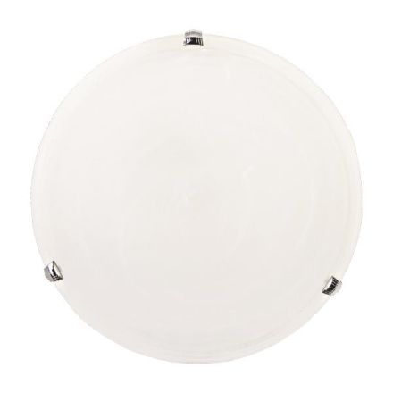 CEILING LIGHT WALL GLASS 2XE27 MAX 15W Ø400mm WHITE-SILVER ARTE ILLUMINA ERIS