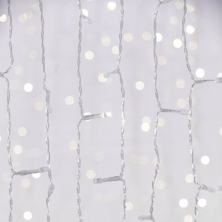 ΚΟΥΡΤΙΝΑ, 500 FLASH LED 5mm, 31V ΜΕΤΑΣΧΗΜΑΤΙΣΤΗ, 4 ΕΠΕΚΤΑΣΕΙΣ ΕΩΣ 3 ΣΕΤ, ΔΙΑΦΑΝΟ PVC ΚΑΛΩΔΙΟ, ΛΕΥΚΟ LED (H250 x L300cm, 20 ΣΕΙΡΕΣ x 25 LED), ΠΡΟΕΚΤΑΣΗ ΠΑΡΟΧΗΣ 3m, ΙΡ44