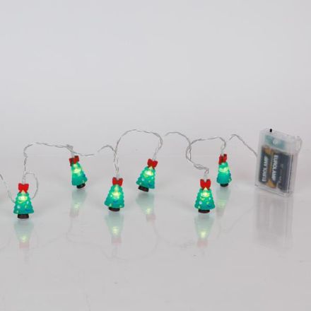 ΣΕΙΡΑ, 10 LED 5mm, ΧΡΙΣΤΟΥΓΕΝΝΙΑΤΙΚΟ ΔΕΝΤΡΟ, ΜΠΑΤΑΡΙΑΣ 3xAA, ΧΡΟΝΟΔΙΑΚΟΠΤΗ, ΔΙΑΦΑΝΟ PVC ΚΑΛΩΔΙΟ, ΘΕΡΜΟ ΛΕΥΚΟ LED ΑΝΑ 15cm, ΠΡΟΕΚΤΑΣΗ ΠΑΡΟΧΗΣ 30cm, IP20