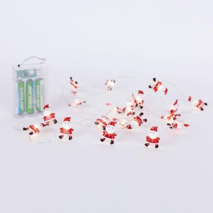 ΣΕΙΡΑ, 20 LED 3mm, ΔΙΑΚΟΣΜΗΤΙΚOΥΣ ΑΚΡΥΛΙΚOΥΣ ΑΓΙΟ ΒΑΣΙΛΗΔΕΣ , ΜΠΑΤΑΡΙΑΣ 3xΑΑ, ΧΡΟΝΟΔΙΑΚΟΠΤΗ, ΑΣΗΜΙ ΧΑΛΚΙΝΟ ΚΑΛΩΔΙΟ, ΘΕΡΜΟ ΛΕΥΚΟ LED ΑΝΑ 10cm, ΠΡΟΕΚΤΑΣΗ ΠΑΡΟΧΗΣ 30cm, IP20