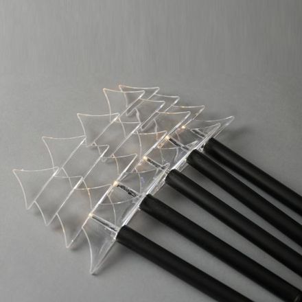 ΣΕΙΡΑ, 5 LED 3mm, 5 ΔΕΝΤΡΑ ΜΕ ΡΑΒΔΙ ΓΙΑ ΕΔΑΦΟΣ 37cm, ΗΛΙΑΚΟ ΣΥΛΛΕΚΤΗ ΜΕ ΑΙΣΘΗΤΗΡΑ ΦΩΤΟΣ, ΜΑΥΡΟ PVC ΚΑΛΩΔΙΟ, ΘΕΡΜΟ ΛΕΥΚΟ LED ΑΝΑ 35cm, ΠΡΟΕΚΤΑΣΗ ΠΑΡΟΧΗΣ 2m, IP44
