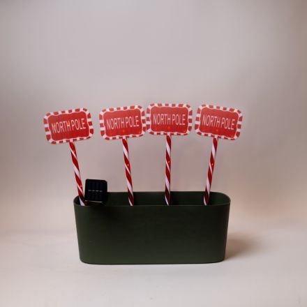LINE, 36 MINI LED, 4 CHRISTMAS SIGNS 12cm WITH GROUND STICKS 37cm, SOLAR PANEL WITH LIGHT SENSOR, 8 M/F, TRANSPARENT FLAT COPPER WIRE, WARM WHITE LED PER 1m, LEAD WIRE 1m, IP44
