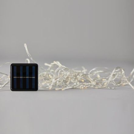 ΒΡΟΧΗ, 72 LED 5mm, ΗΛΙΑΚΟ ΣΥΛΛΕΚΤΗ ME ΑΙΣΘΗΤΗΡΑ ΦΩΤΟΣ, 8 ΠΡΟΓΡΑΜΜΑΤΑ, ΔΙΑΦΑΝΟ PVC ΚΑΛΩΔΙΟ, ΘΕΡΜΟ ΛΕΥΚΟ LED (H70 x W225cm), ΠΡΟΕΚΤΑΣΗ ΠΑΡΟΧΗΣ 1m, ΙΡ44