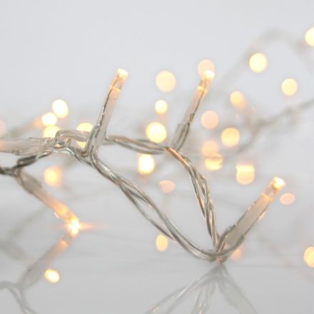 ICICLE, 119 LED 3mm, 31V ADAPTOR, STEADY, TRANSPARENT PVC WIRE, WARM WHITE LED (H50 x W500cm, 3/4/5/2), LEAD WIRE 3m, IP44