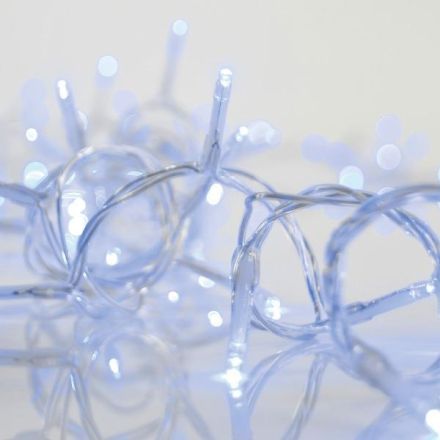 ICICLE, 144 LED 3mm, 36V ADAPTOR, 4 CONNECTORS UP TO 3 SET, TRANSPARENT PVC WIRE, BLUE LED (H60 x W300cm, 5/7/5/7), LEAD WIRE 3m, IP44