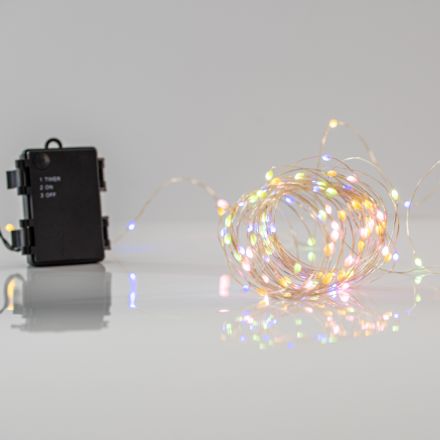 ΣΕΙΡΑ, 50 LED 5mm, ΜΠΑΤΑΡΙΑΣ 3xAA, 11 ΠΡΟΓΡΑΜΜΑΤΑ & ΜΝΗΜΗ, ΧΡΟΝΟΔΙΑΚΟΠΤΗΣ, ΑΣΗΜΙ ΧΑΛΚΙΝΟ ΚΑΛΩΔΙΟ, ΧΡΩΜΑΤΙΣΤΟ OPAL & ΘΕΡΜΟ ΛΕΥΚΟ LED ANA 10cm, ΠΡΟΕΚΤΑΣΗ ΠΑΡΟΧΗΣ 10cm, IP44