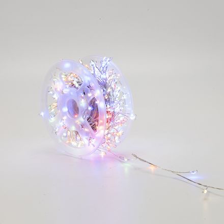 CLUSTER 20m, 400 MINI LED, ΜΕΤΑΣΧΗΜΑΤΙΣΤΗ, 8 ΠΡΟΓΡΑΜΜΑΤΑ & ΜΝΗΜΗ, ΑΣΗΜΙ ΧΑΛΚΙΝΟ ΚΑΛΩΔΙΟ, ΧΡΩΜΑΤΙΣΤΟ LED, ΠΡΟΕΚΤΑΣΗ ΠΑΡΟΧΗΣ 3m, IP44 (ROLL PACK)