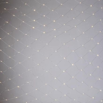 ΔΙΧΤΥ, 1560 MINI MILKY LED, 27V ΜΕΤΑΣΧΗΜΑΤΙΣΤΗ, ΣΤΑΘΕΡΟ, ΔΙΑΦΑΝΟ ΠΛΑΚΕ ΧΑΛΚΙΝΟ ΚΑΛΩΔΙΟ, ΘΕΡΜΟ ΛΕΥΚΟ LED (H300 x W450cm), ΠΡΟΕΚΤΑΣΗ ΠΑΡΟΧΗΣ 5m, IP44