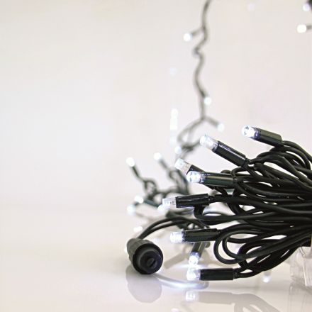 ΣΕΙΡΑ, 100 LED 5mm ΜΕ ΚΑΛΥΜΜΑ, 230V, 3 ΕΠΕΚΤΑΣΕΙΣ ΕΩΣ 9 ΣΕΤ, ΠΡΑΣΙΝΟ ΚΑΟΥΤΣΟΥΚ ΚΑΛΩΔΙΟ, 90 ΛΕΥΚA + 10 ΛΕΥΚΑ FLASH LED ANA 10cm, ΠΡΟΕΚΤΑΣΗ ΠΑΡΟΧΗΣ 1,5m, ΙΡ65