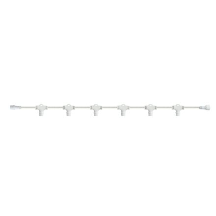 DIY, WHITE RUBBER WIRE, FOR CURTAIN, 6 VERTICAL CONNECTORS, WITH CONNECTOR, 0,7m, IP65