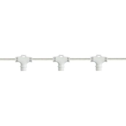 DIY, WHITE RUBBER WIRE, FOR CURTAIN, 10 VERTICAL CONNECTORS, WITH CONNECTOR, 1,1m, IP65