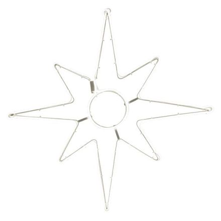 DIY, STAR OF BETHLEEM, NEON ROPE LIGHT 75cm, CONNECTOR, LEAD WIRE 1m, IP44 (NO PLUG)