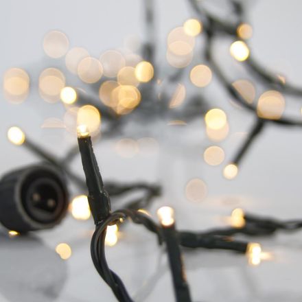 LINE, 700 LED 3mm, 31V ADAPTOR, 4 CONNECTORS UP TO 2 SET, GREEN PVC WIRE, WARM WHITE LED PER 5cm, LEAD WIRE 3m, IP44