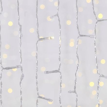 ΚΟΥΡΤΙΝΑ, 240 FLASH LED 5mm, 36V ΜΕΤΑΣΧΗΜΑΤΙΣΤΗ, 4 ΕΠΕΚΤΑΣΕΙΣ ΕΩΣ 3 ΣΕΤ, ΔΙΑΦΑΝΟ PVC ΚΑΛΩΔΙΟ, ΘΕΡΜΟ ΛΕΥΚΟ LED (H100 x L200cm, 20 ΣΕΙΡΕΣ x 12 LED), ΠΡΟΕΚΤΑΣΗ ΠΑΡΟΧΗΣ 3m, ΙΡ44