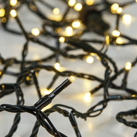 NET, 120 LED 3mm, 31V ADAPTOR, 4 CONNECTORS UNTIL 3 SET, GREEN PVC WIRE, WARM WHITE LED (H40 x W300cm), LEAD WIRE 3m, IP44