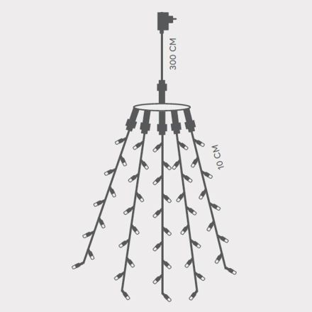 ΧΤΑΠΟΔΙ, 175 LED 3mm, 31V ΜΕΤΑΣΧΗΜΑΤΙΣΤΗ, ΠΡΑΣΙΝΟ PVC ΚΑΛΩΔΙΟ, ΛΕΥΚΟ LED ΑΝΑ 10cm (5 ΣΕΙΡΕΣ x 35 LED), ΠΡΟΕΚΤΑΣΗ ΠΑΡΟΧΗΣ 3m, ΙΡ44