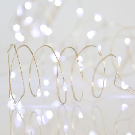 ΣΕΙΡΑ, 200 ΜΙΝΙ LED, ΜΕΤΑΣΧΗΜΑΤΙΣΤΗ, ΣΤΑΘΕΡΟ, ΑΣΗΜΙ ΧΑΛΚΙΝΟ ΚΑΛΩΔΙΟ, ΛΕΥΚΟ LED ANA 10cm, ΠΡΟΕΚΤΑΣΗ ΠΑΡΟΧΗΣ 5m, ΙΡ44