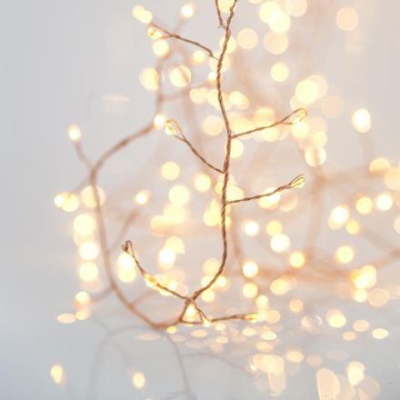 CLUSTER 5m, 300 MINI LED, ΜΕΤΑΣΧΗΜΑΤΙΣΤΗ, ΜΠΡΟΝΖΕ ΧΑΛΚΙΝΟ ΚΑΛΩΔΙΟ, ΘΕΡΜΟ ΛΕΥΚΟ LED, ΠΡΟΕΚΤΑΣΗ ΠΑΡΟΧΗΣ 5m, ΙΡ44