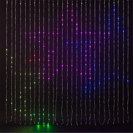 ΚΟΥΡΤΙΝΑ, 756 SMART MINI LED, ADAPTOR, ΕΛΕΓΧΟΣ ΜΕΣΩ ΕΦΑΡΜΟΓΗΣ, ΠΡΟΓΡΑΜΜΑ, R.CONTROL (TIMER, DIMMER), ΔΙΑΦΑΝΟ ΠΛΑΚΕ ΧΑΛΚΙΝΟ ΚΑΛΩΔΙΟ, RGBW LED (H200 x W200cm, 27 LINES x 28 LED), ΠΡΟΕΚΤΑΣΗ ΠΑΡΟΧΗΣ 5m, IP44