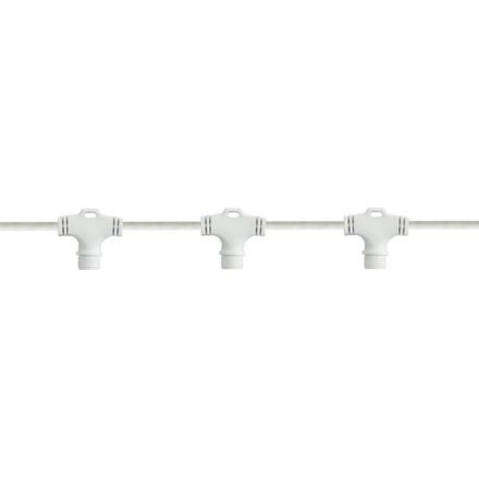 DIY, WHITE RUBBER WIRE, FOR CURTAIN, 6 VERTICAL CONNECTORS, WITH CONNECTOR, 0,7m, IP65