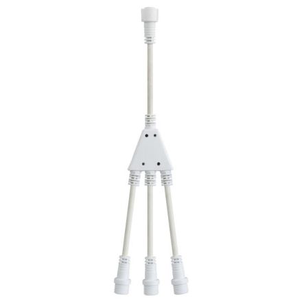 DIY, 1 TO 3 TYPE CONNECTOR, WHITE RUBBER WIRE PER 10cm, IP65