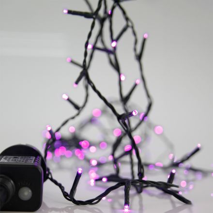 XMAS ΛΑΜΠΑΚΙ ΣΕΙΡΑ 240 LED 3mm 31V ΜΕΤΑΣΧΗΜΑΤΙΣΤΗ ΜΕ 8 ΠΡΟΓΡΑΜΜΑΤΑ & ΜΝΗΜΗ ΠΡΑΣΙΝΟ PVC ΚΑΛΩΔΙΟ ΜΩΒ LED ΑΝΑ 5cm ΠΑΡΟΧΗ 3m ΙΡ44