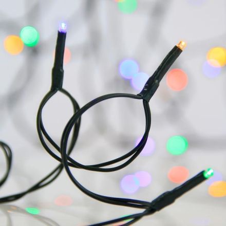 LINE, 40 LED 3mm, 4.5V ADAPTOR, STEADY, GREEN PVC WIRE, MULTI LED PER 7.5cm, LEAD WIRE 3m, IP44