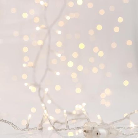 CURTAIN, 480 LED 3mm, 31V ADAPTOR, 4 CONNECTORS UP TO 3 SET, TRANSPARENT PVC WIRE, WARM WHITE LED (H300 x W300cm, 20 LINES x 24 LED), LEAD WIRE 3m, IP44