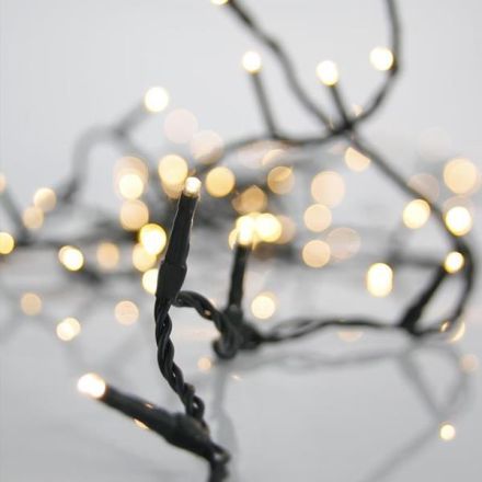 NET, 240 LED 3mm, 36V ADAPTOR, 4 CONNECTORS UNTIL 3 SET, GREEN PVC WIRE, WARM WHITE LED (H150 x W200cm), LEAD WIRE 3m, IP44