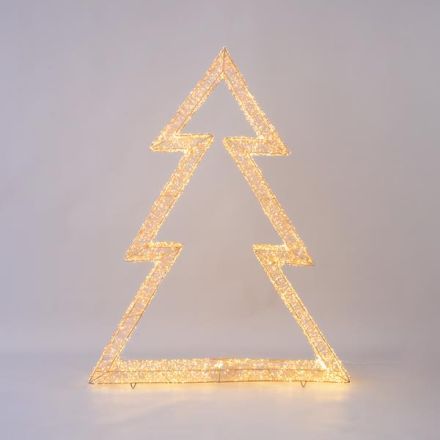 LIGHTED TREE, 12000 WARM WHITE LED, WITH TRANSFORMER, COPPER WIRE, 130cm, IP44