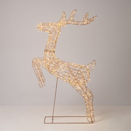 ΦΩΤΙΖΟΜΕΝΟ ΕΛΑΦΙ ΜΕ ΒΑΣΗ 63x22x116cm, 960 MINI LED, ΜΕΤΑΣΧΗΜΑΤΙΣΤΗ, TIMER, ΜΠΡΟΝΖΕ ΧΑΛΚΙΝΟ ΚΑΛΩΔΙΟ, ΜΠΡΟΝΖΕ ΜΕΤΑΛΛΙΚΟΣ ΣKEΛETOΣ, ΘEPMO ΛEYKO LED & ΘEPMO ΛΕΥΚΟ FLASH LED, ΠΡΟΕΚΤΑΣΗ ΠΑΡΟΧΗΣ 5m, IP44