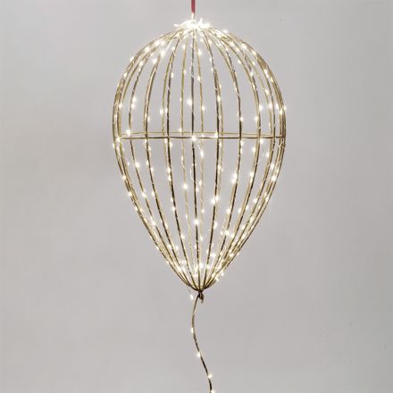 ΦΩΤΙΖΟΜΕΝΟ ΜΠΑΛΟΝΙ 24x24x77cm, 283 MINI LED, ΜΕΤΑΣΧΗΜΑΤΙΣΤΗ, ΧΡΟΝΟΔΙΑΚΟΠΤΗ, ΣΑΜΠΑΝΙ ΜΕΤΑΛΛΙΚΟΣ ΣKEΛETOΣ, ΑΣΗΜΙ ΧΑΛΚΙΝΟ ΚΑΛΩΔΙΟ, ΘΕΡΜΟ ΛΕΥΚΟ LED & ΘΕΡΜΟ ΛΕΥΚΟ FLASH LED, ΠΡΟΕΚΤΑΣΗ ΠΑΡΟΧΗΣ 5m, IP44