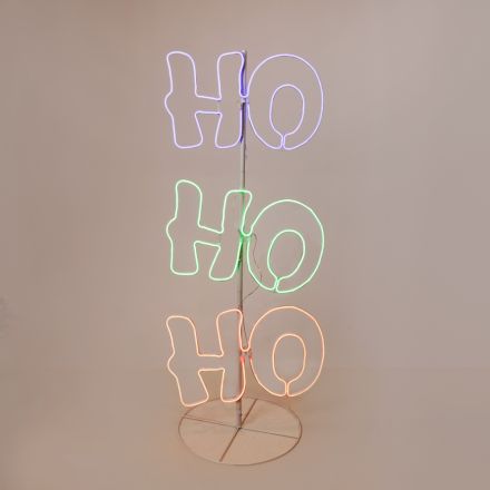 HO-HO-HO 120x50, 8,5m NEON LED ΦΩΤΟΣΩΛΗΝΑ, ΠΡΑΣΙΝΗ, ΚΟΚΚΙΝΗ & ΜΠΛΕ, ΜΟΝΟΚΑΝΑΛΗ, ΠΡΟΕΚΤΑΣΗ ΠΑΡΟΧΗΣ 5m, IP44