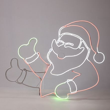 ΑΓΙΟΣ ΒΑΣΙΛΗΣ 88x64cm ΜΕ ΚΙΝΗΣΗ, 10.5m NEON LED ΦΩΤΟΣΩΛΗΝΑ, ΠΡΑΣΙΝΗ, ΚΟΚΚΙΝΗ & ΘΕΡΜΗ ΛΕΥΚΗ, ΠΡΟΕΚΤΑΣΗ ΠΑΡΟΧΗΣ 5m, IP44